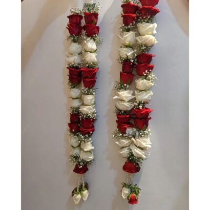 Red and White Rose Jaimala