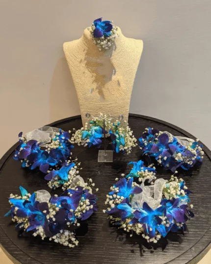 blue flower jewellery