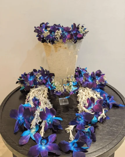 blue flower jewellery