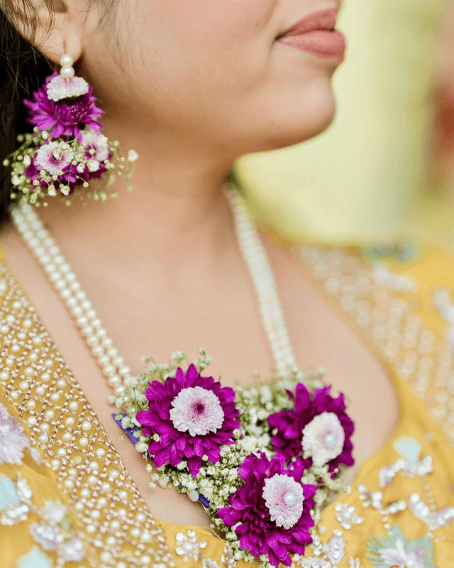 pink flower jewellery rose and white flower