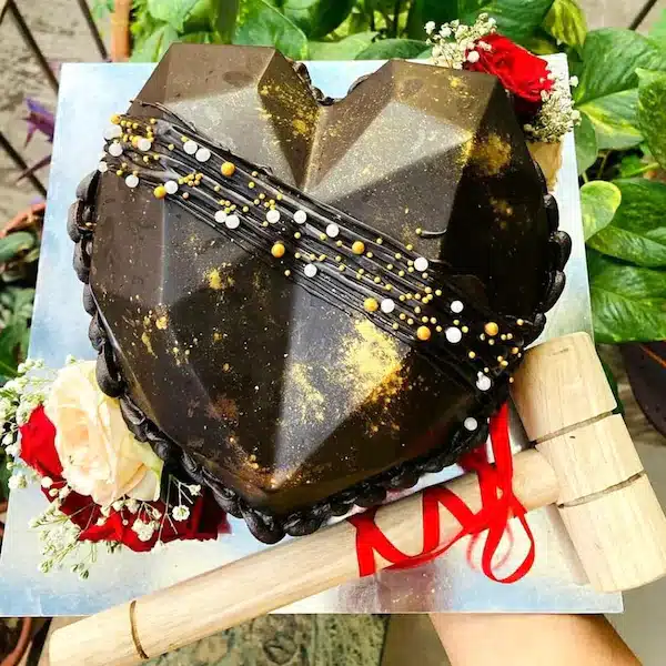 Sparkling Chocolate Pinata Cake