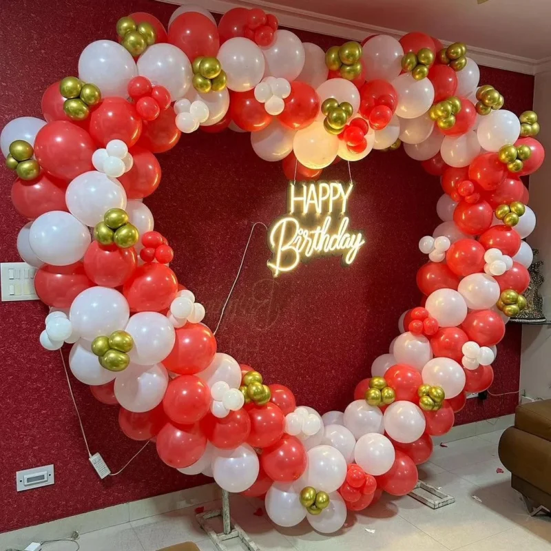 heart shape decoration with balloons