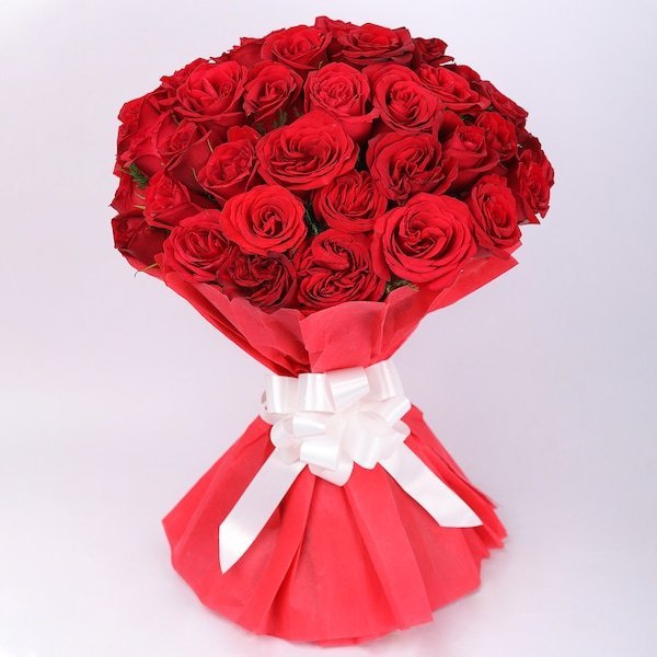 For Someone Special Red Roses in Red Packing