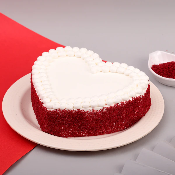 Heart Shaped Red Velvet Cake