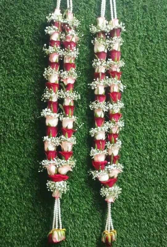 Pink Red Rose Varmala