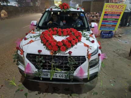 Heart Flower Car Decoration For Wedding