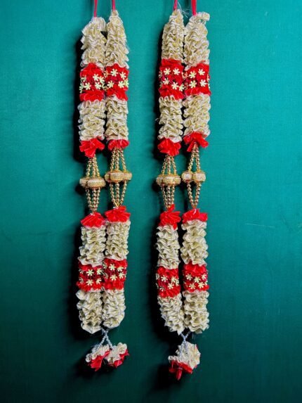 Vedic Vaani Indian Wedding Floral Garland Jai Mala Haar A Pair of Artificial Wedding Garland for Bride and Groom Varmala