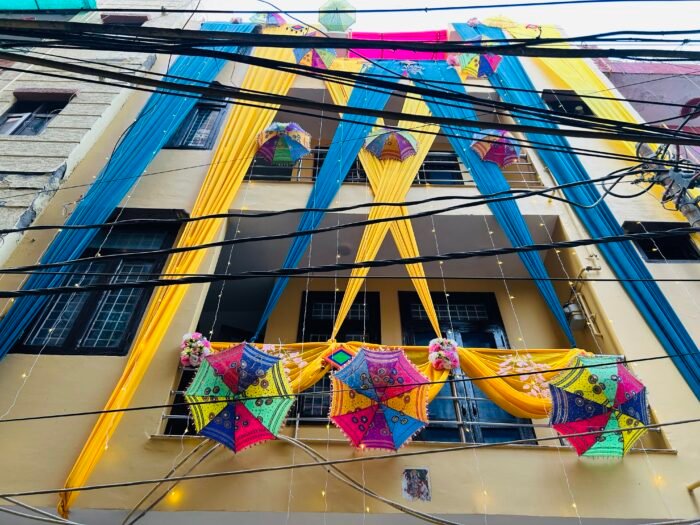 Chunni Decoration At Home for Wedding