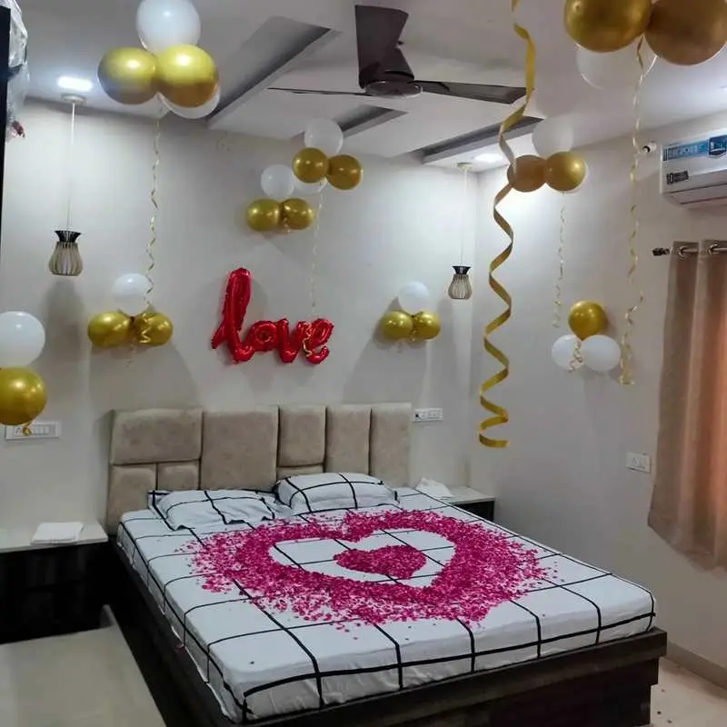 First Wedding Night Room Decoration In Delhi Noida Gurgaon