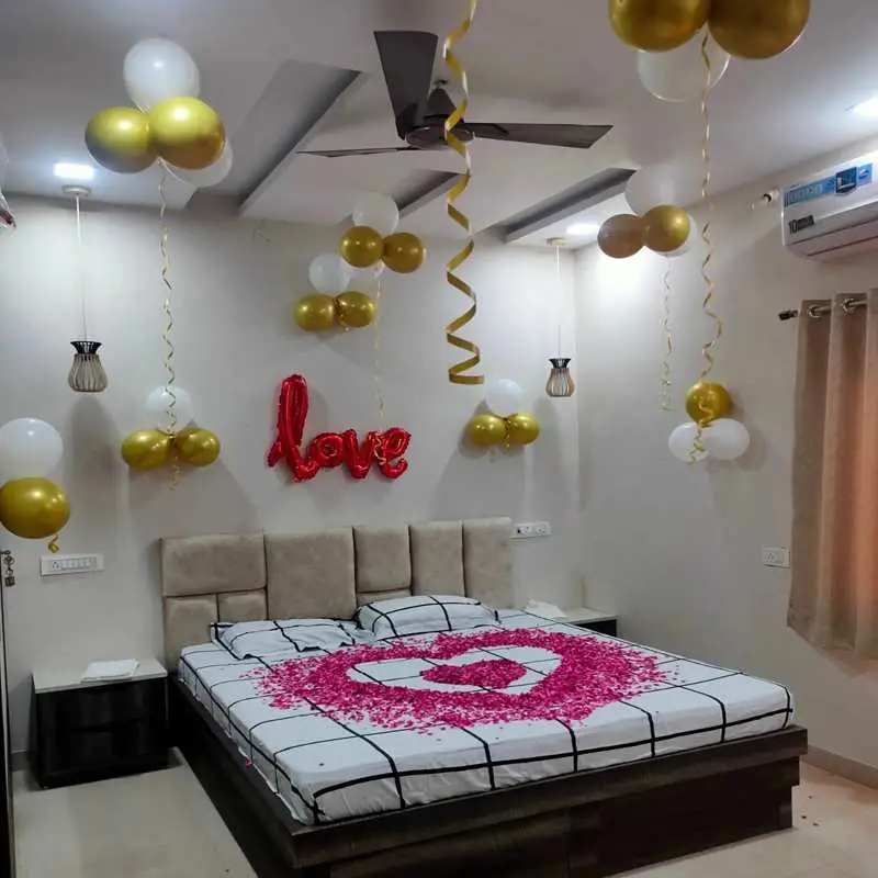 First Wedding Night Room Decoration In Delhi Noida Gurgaon