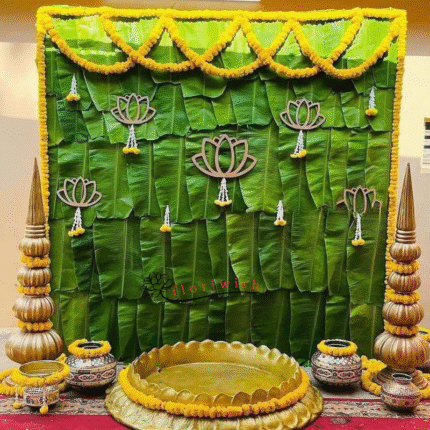 Lotus Haldi Themed Decor