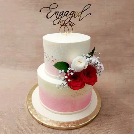 Two-Tier Engagement Cake