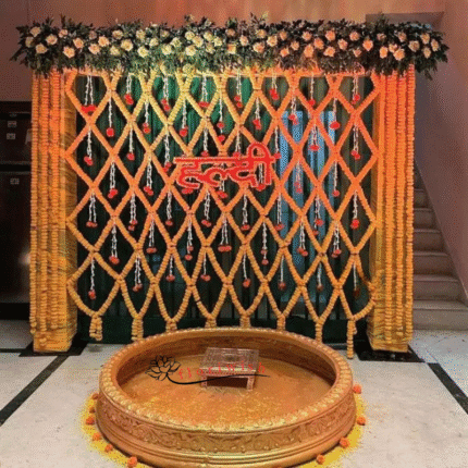 Haldi Decoration for Groom