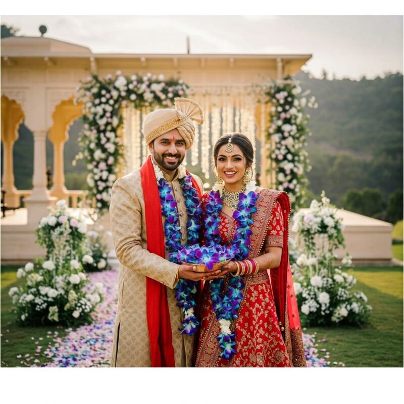 Same Day Fresh Flower Varmala Garland haar Delivery Delhi