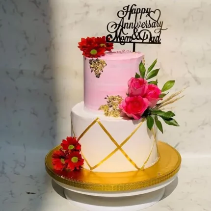 2 Tier Anniversary Cake